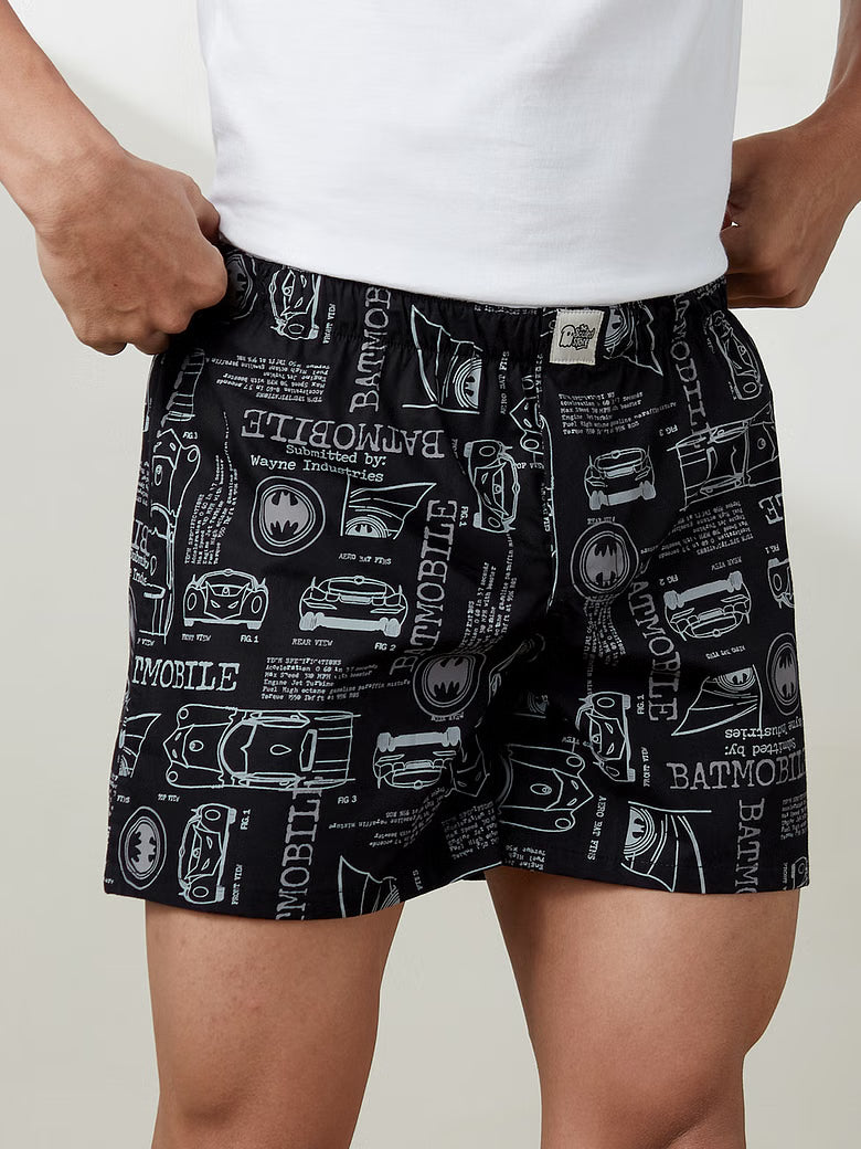 CK Men’s Cotton Boxer Shorts – Premium Breathable Fabric, Relaxed Fit, Printed Black, Above Knee Casual Wear