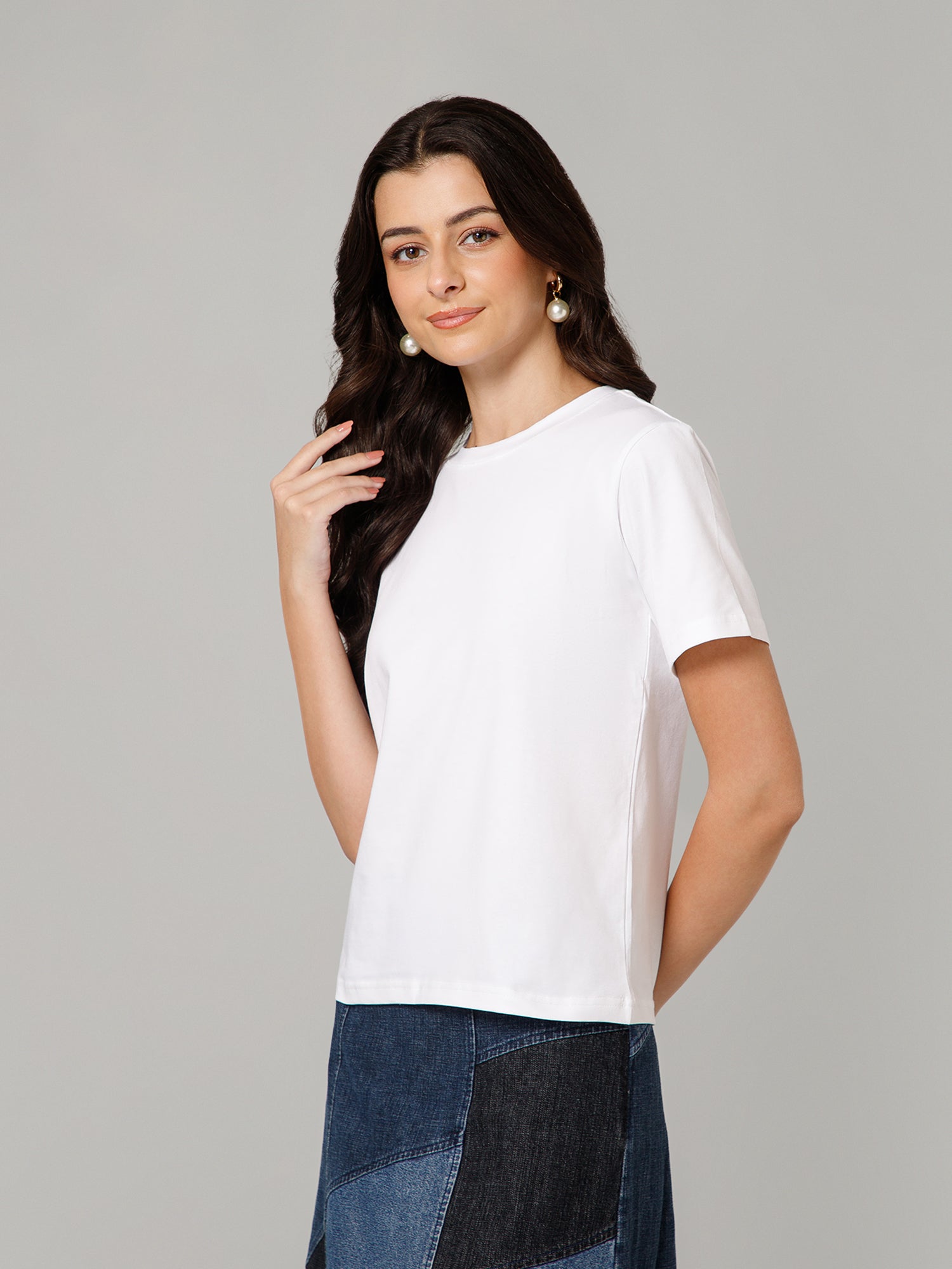 Women’s Premium Solid White T-Shirt