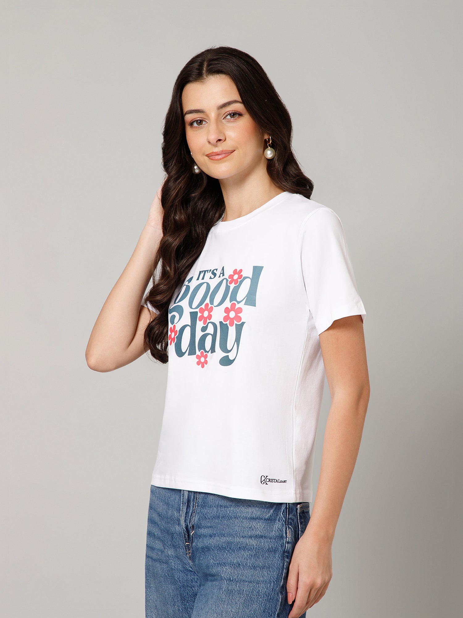 Women’s Premium “It’s a Good Day” Graphic White T-Shirt