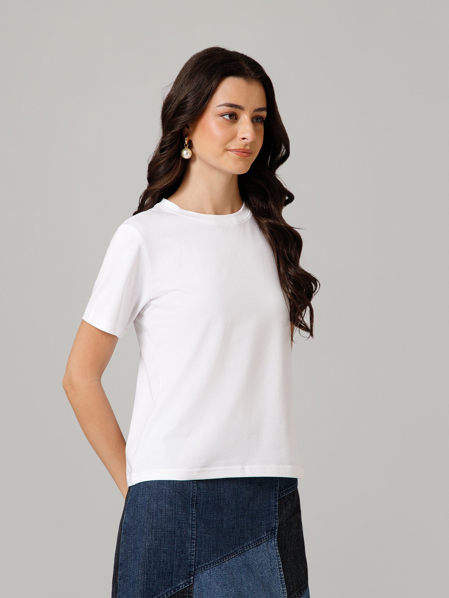 Women’s Premium Solid White T-Shirt