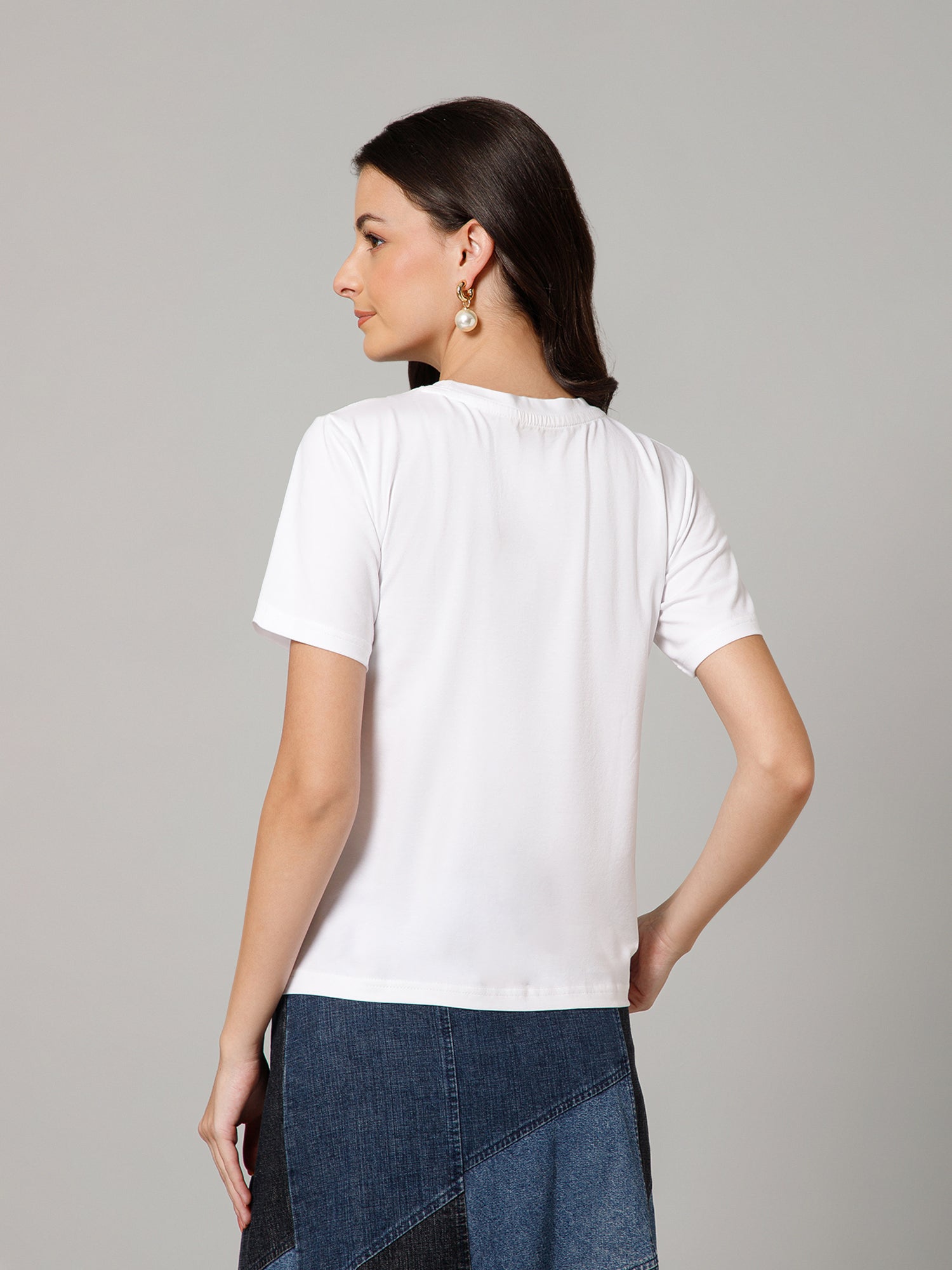 Women’s Premium Solid White T-Shirt