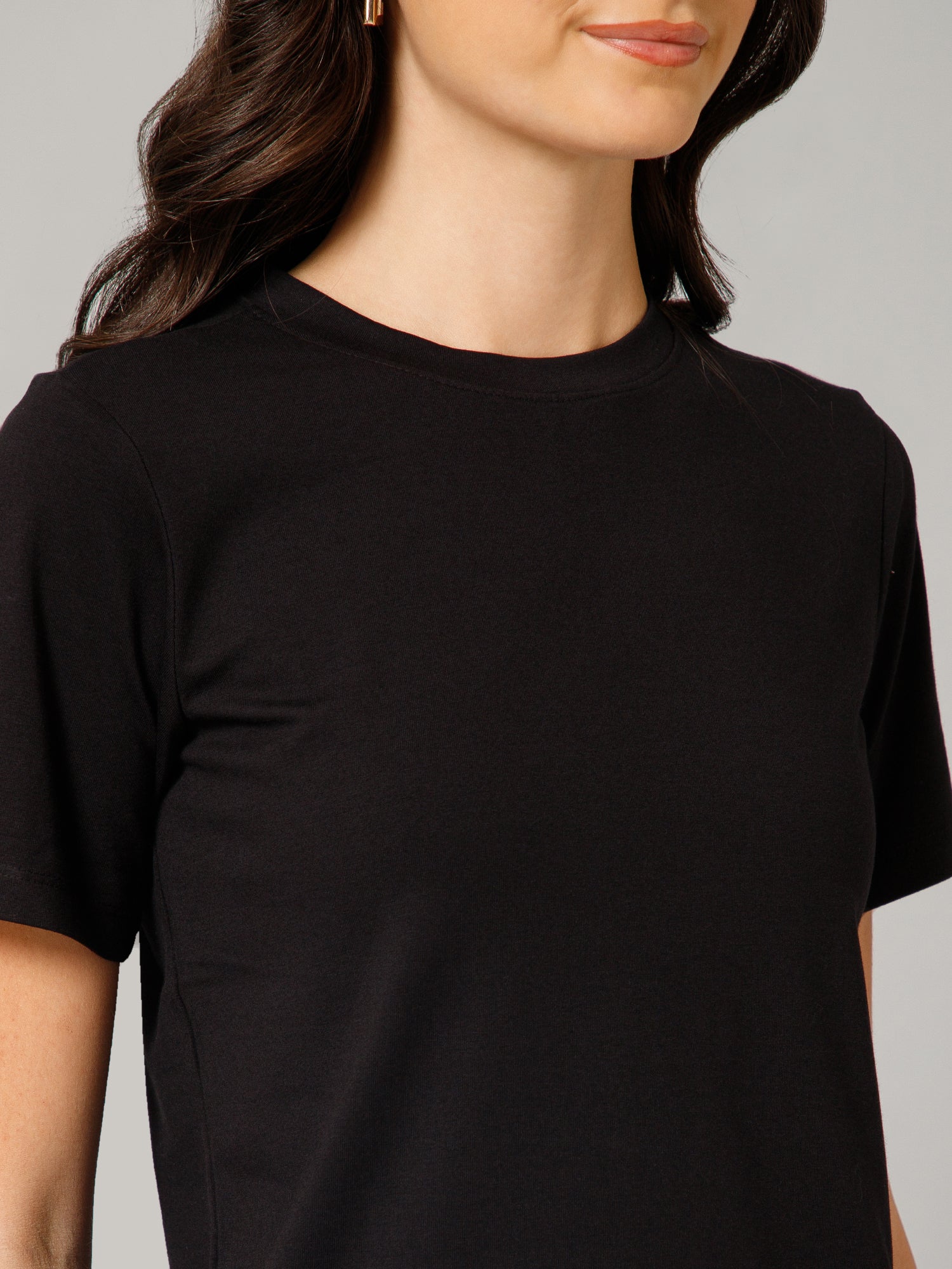 Women’s Premium Solid Black T-Shirt