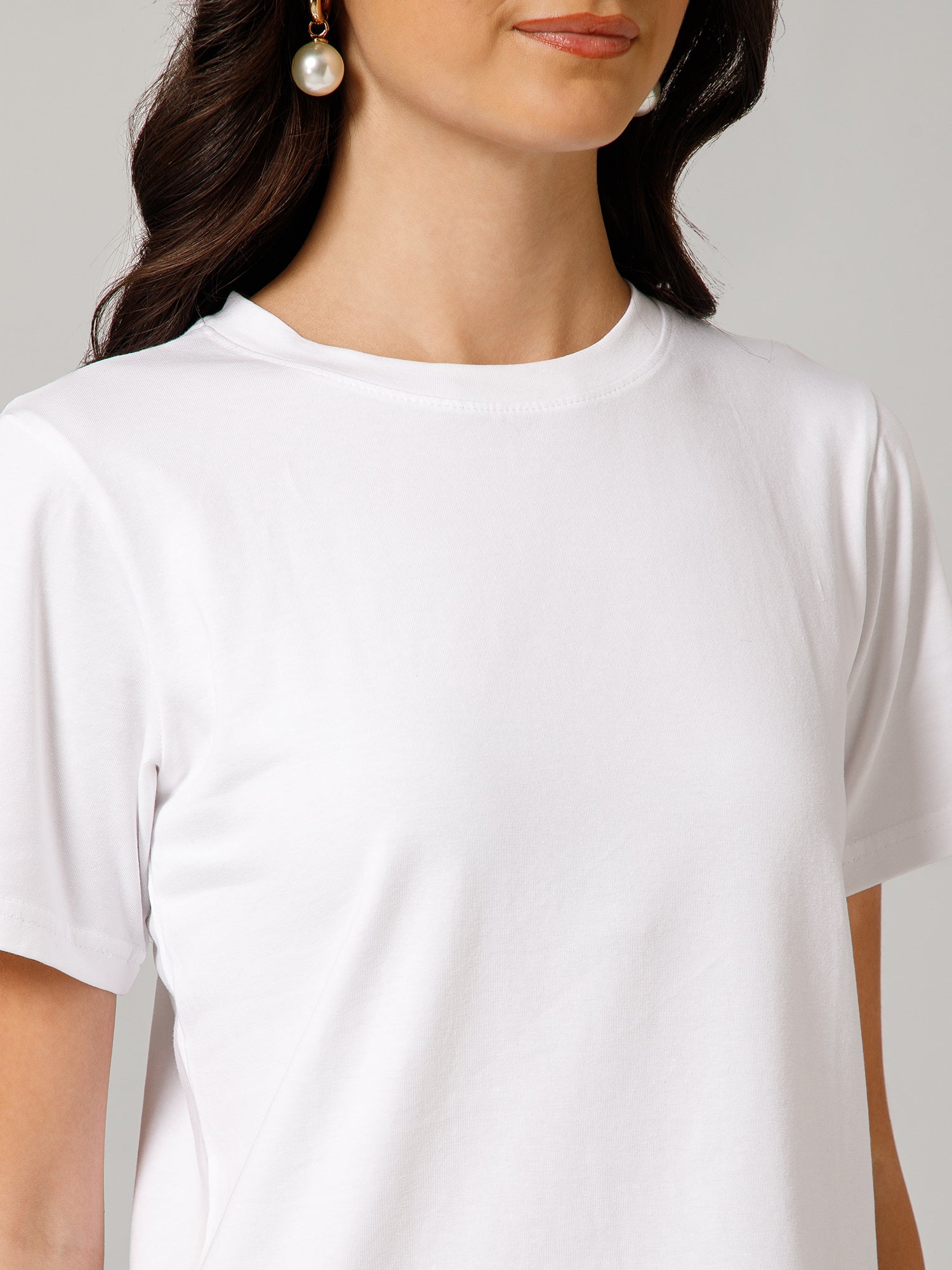 Women’s Premium Solid White T-Shirt