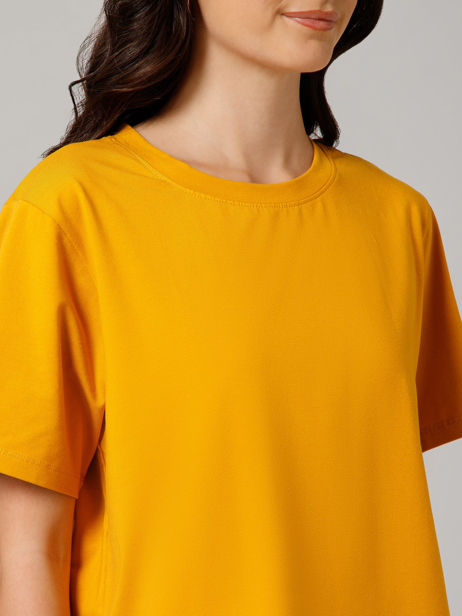 Women’s Premium Solid Yellow T-Shirt