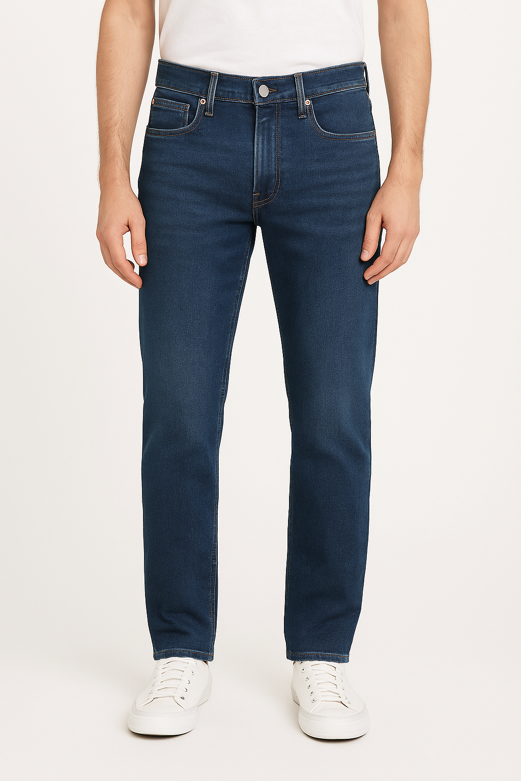 CK Men’s Dark Blue Stretchable Straight Fit Denim