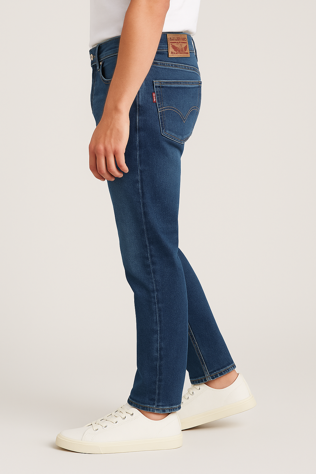 CK Men’s Dark Blue Stretchable Straight Fit Denim