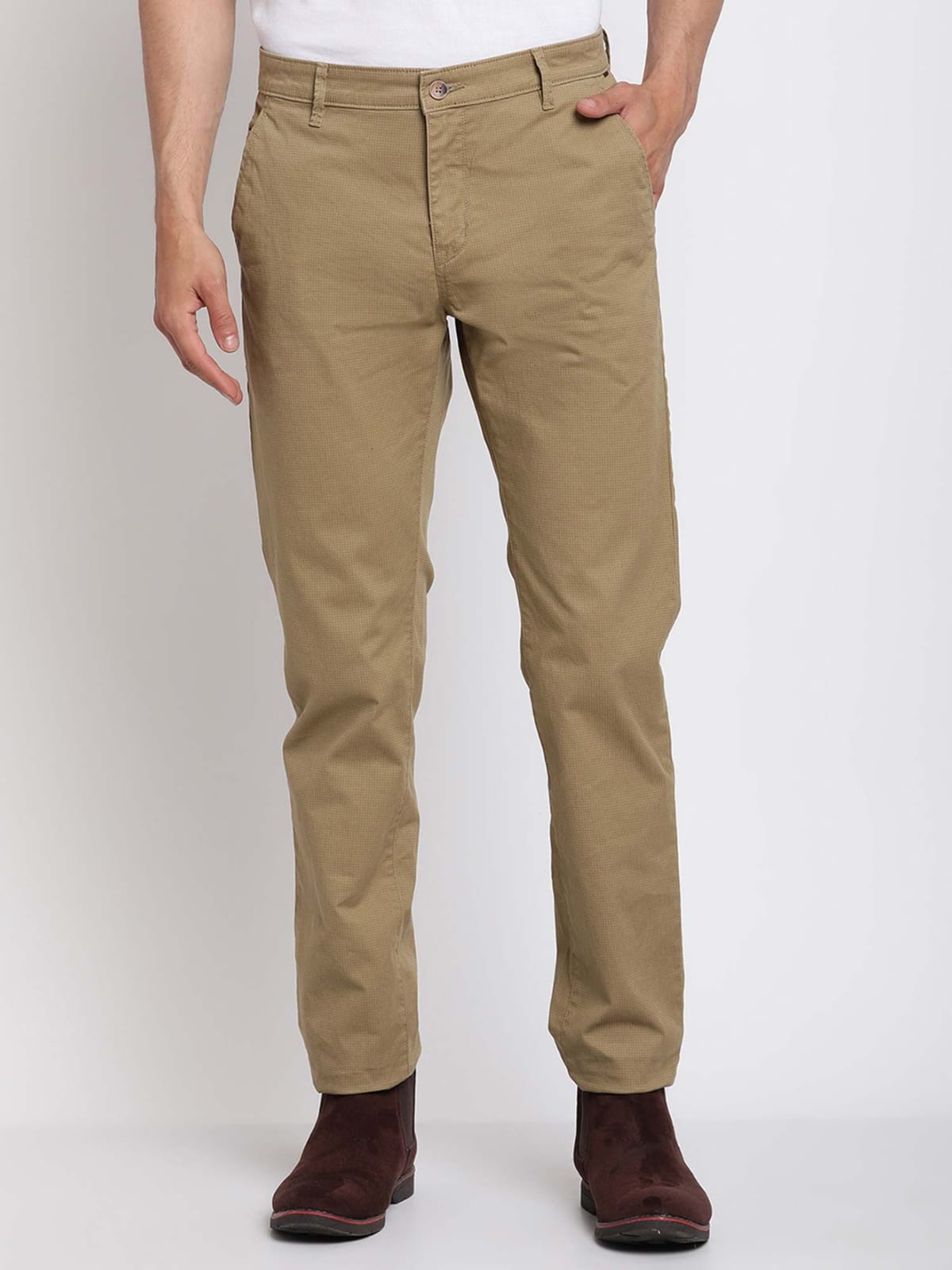 CK Khaki color best fabric men trouser