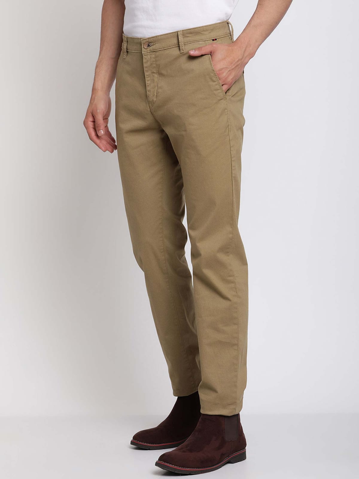CK Khaki color best fabric men trouser