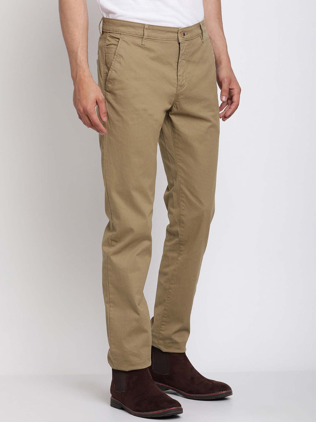 CK Khaki color best fabric men trouser
