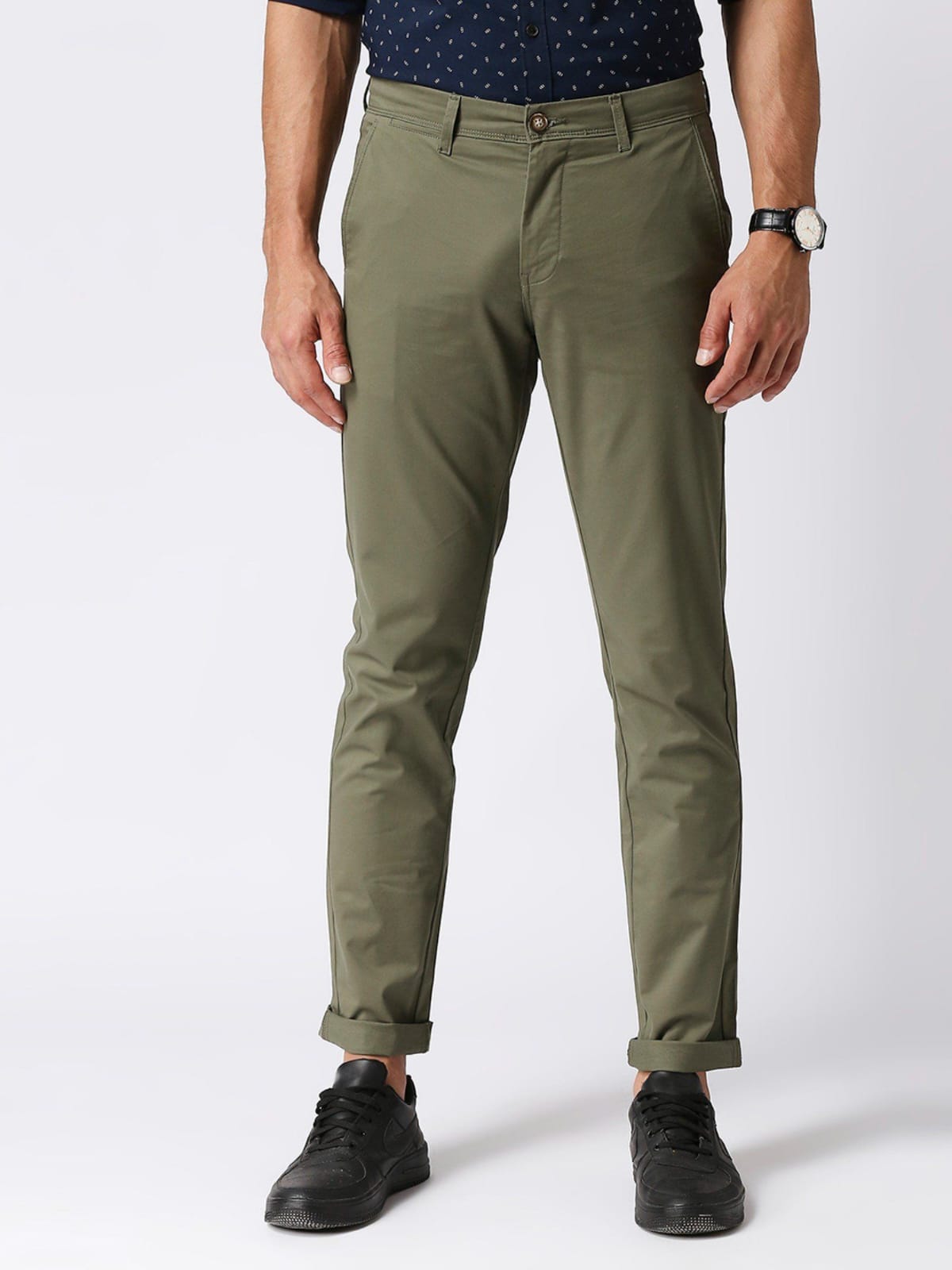 CK olive green best fabric men trouser