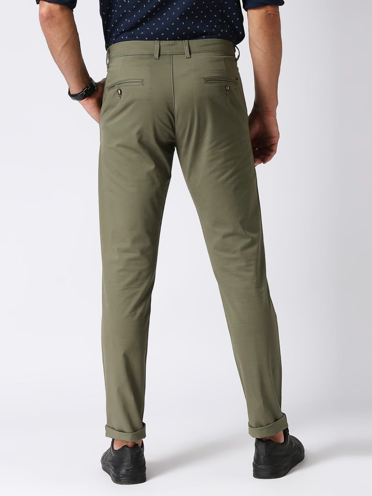 CK olive green best fabric men trouser