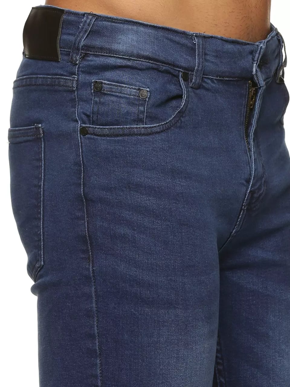 CK dark blue cotton denim fabric men jeans