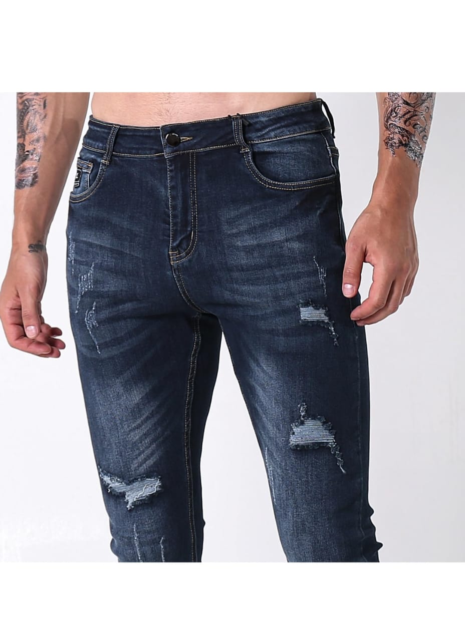 CK best dark blue color men damage jeans