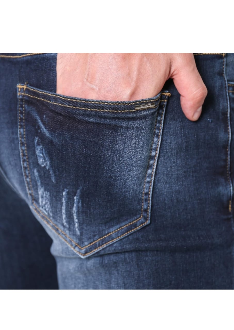 CK best dark blue color men damage jeans