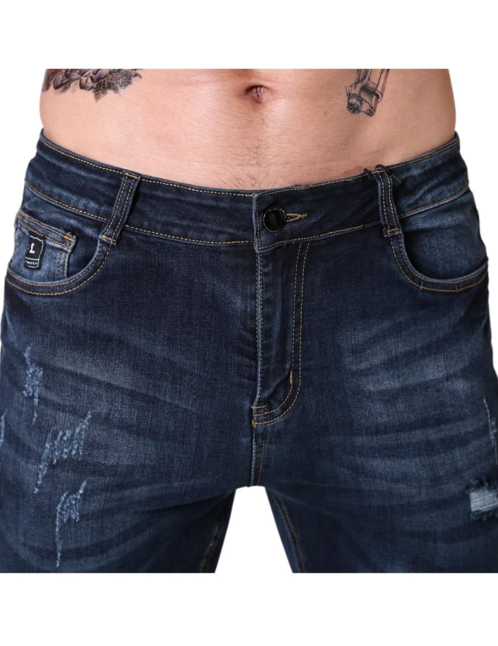 CK best dark blue color men damage jeans