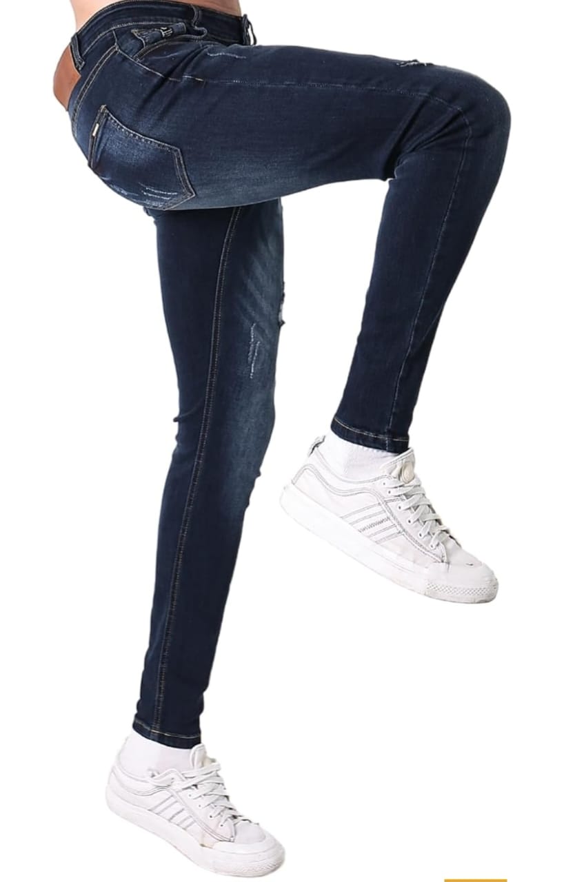 CK best dark blue color men damage jeans