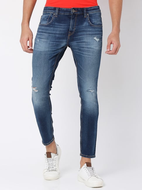 CK best blue color men damage jeans