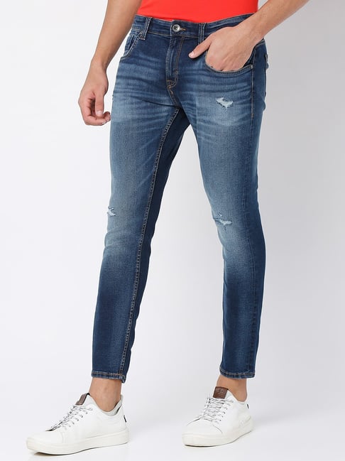 CK best blue color men damage jeans