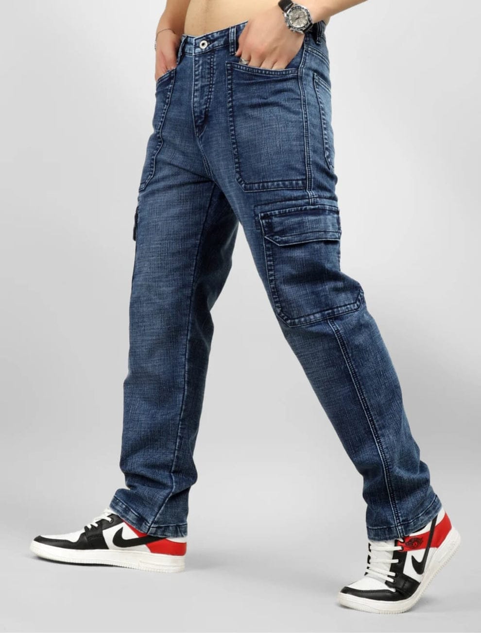 CK best dark blue men cargo