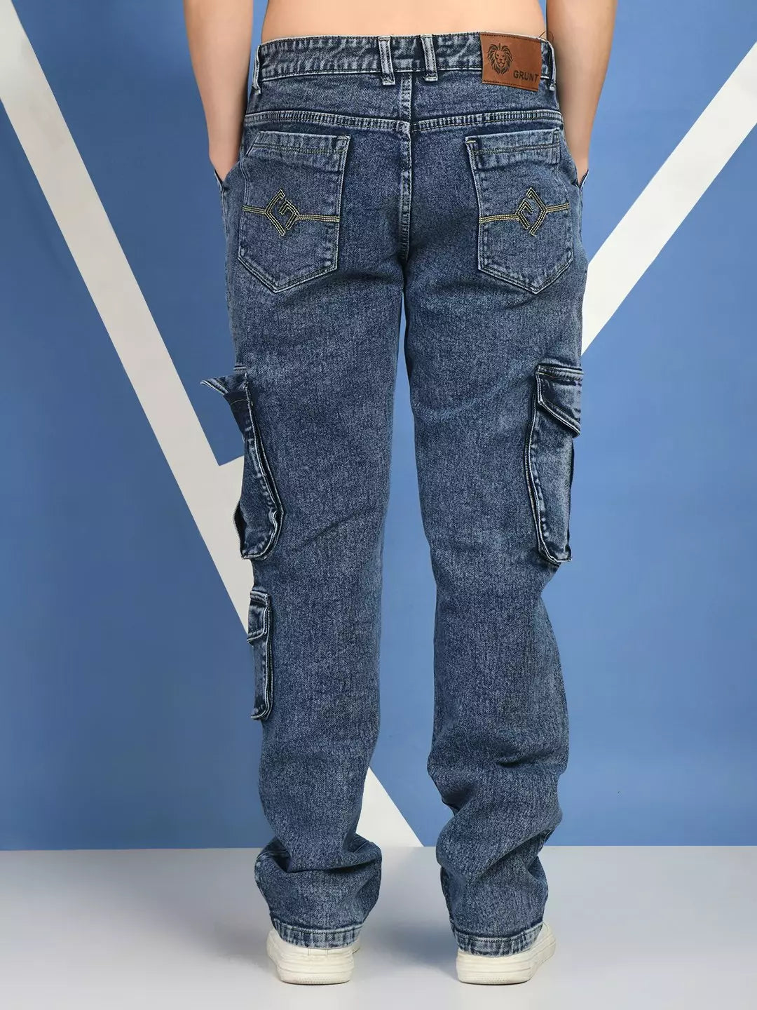 ck best blue denim cargo for men